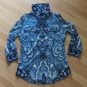 mesh turquoise blouse